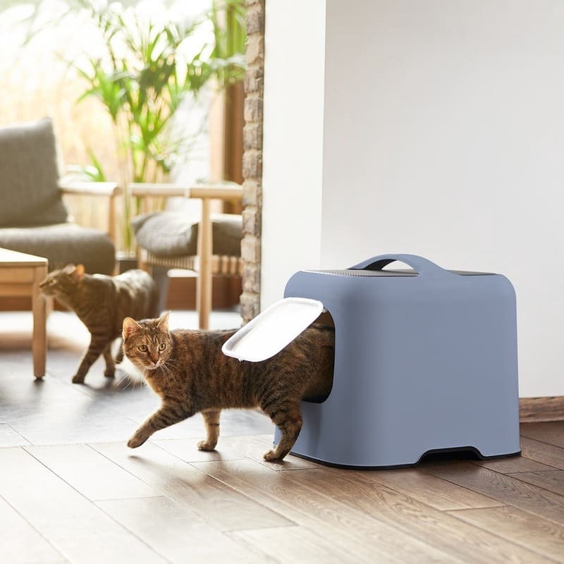 Gimcat Smart Olimpia slēgta kaķu tualete Blue 51x39,5x44 cm